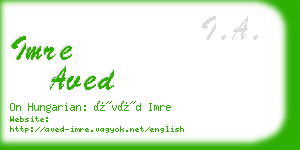 imre aved business card
